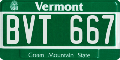 VT license plate BVT667