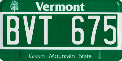 VT license plate BVT675