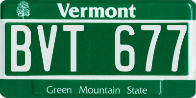 VT license plate BVT677