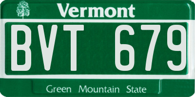 VT license plate BVT679