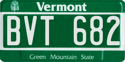 VT license plate BVT682
