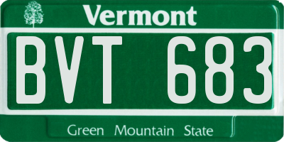 VT license plate BVT683