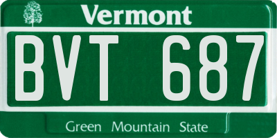 VT license plate BVT687