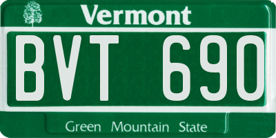 VT license plate BVT690