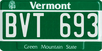 VT license plate BVT693