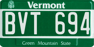 VT license plate BVT694
