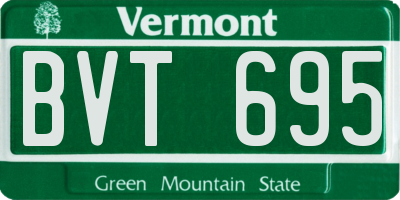 VT license plate BVT695