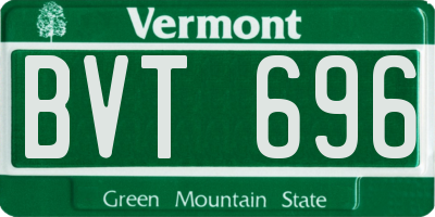 VT license plate BVT696