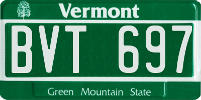 VT license plate BVT697