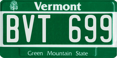 VT license plate BVT699