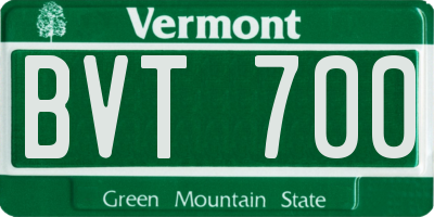 VT license plate BVT700