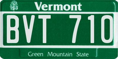 VT license plate BVT710