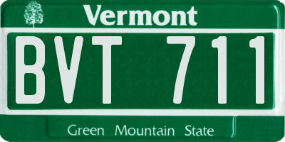 VT license plate BVT711