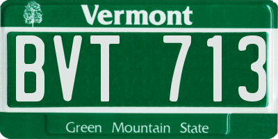 VT license plate BVT713