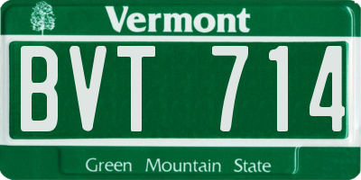 VT license plate BVT714