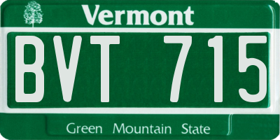 VT license plate BVT715