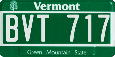 VT license plate BVT717