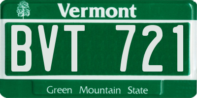 VT license plate BVT721