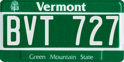VT license plate BVT727