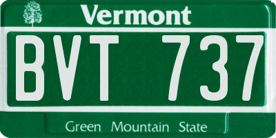 VT license plate BVT737