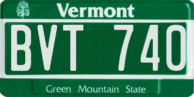 VT license plate BVT740