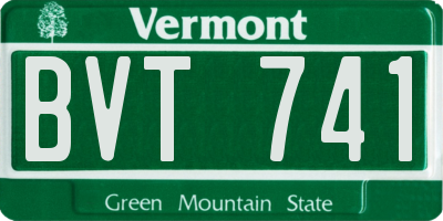 VT license plate BVT741