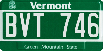 VT license plate BVT746