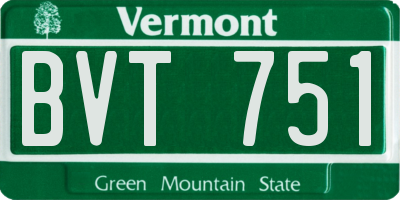 VT license plate BVT751