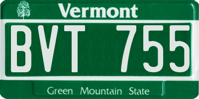 VT license plate BVT755