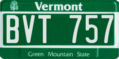 VT license plate BVT757