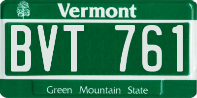 VT license plate BVT761