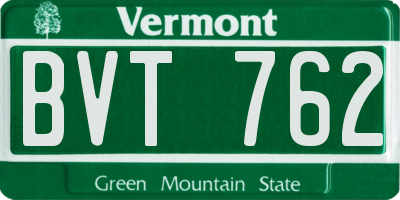 VT license plate BVT762