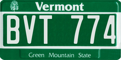 VT license plate BVT774