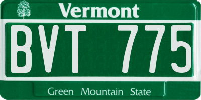 VT license plate BVT775