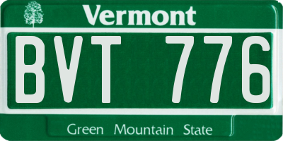VT license plate BVT776