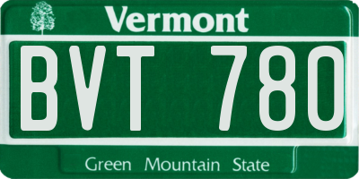 VT license plate BVT780