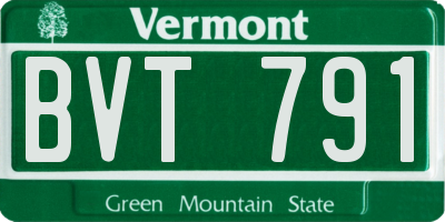 VT license plate BVT791
