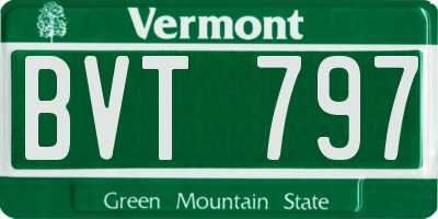 VT license plate BVT797