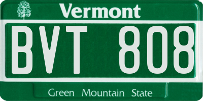VT license plate BVT808