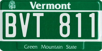 VT license plate BVT811