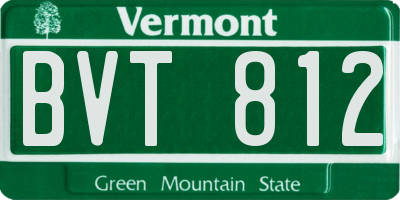 VT license plate BVT812