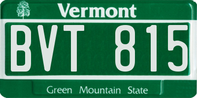 VT license plate BVT815