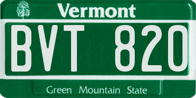 VT license plate BVT820