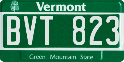 VT license plate BVT823