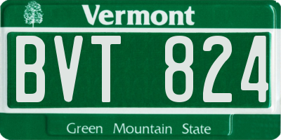 VT license plate BVT824