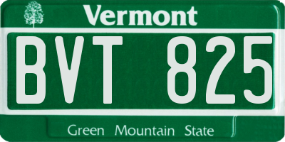 VT license plate BVT825