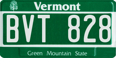 VT license plate BVT828