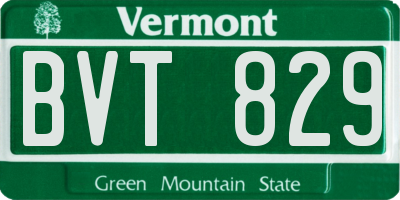 VT license plate BVT829