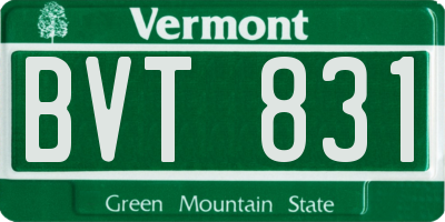VT license plate BVT831