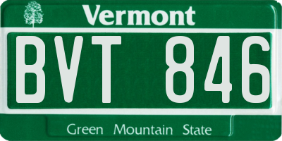 VT license plate BVT846